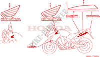 AUTOCOLLANTS pour Honda CBF 600 Tête fourche, ABS de 2005
