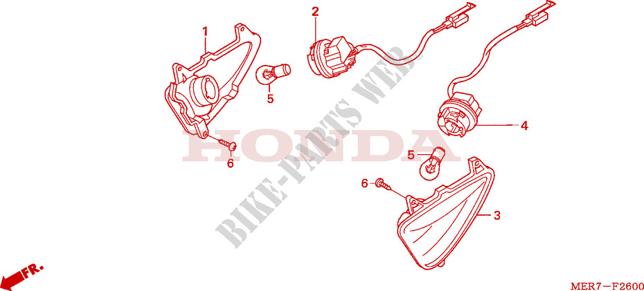 CLIGNOTANT(CBF600S/SA) pour Honda CBF 600 CARENEE ABS de 2006