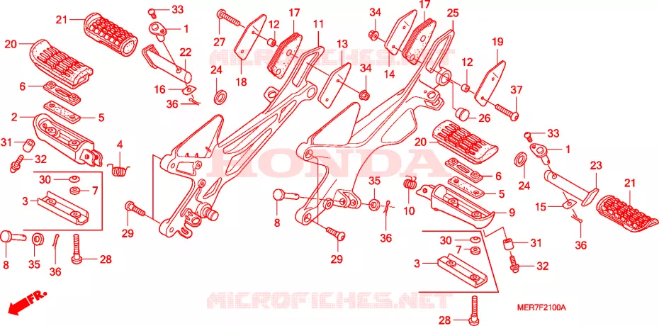 REPOSE PIED Honda MOTO 600 CBF 2009  CBF600SA8