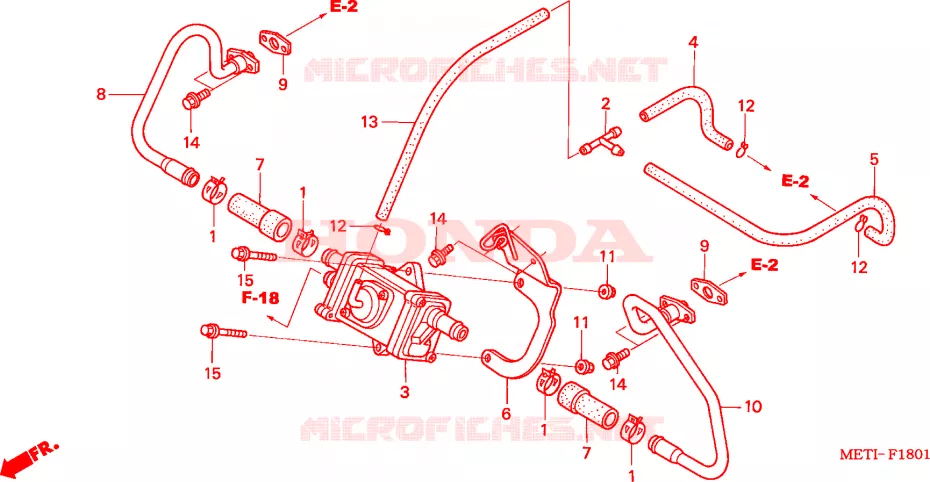 COMMANDE INJECTION D'AIR SOUPAPE Honda MOTO 500 CBF 2005  CBF5004