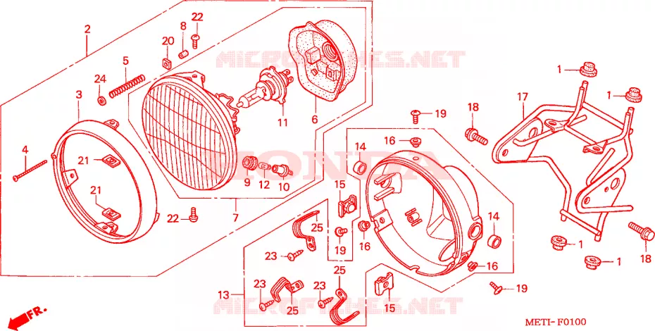 PHARE Honda MOTO 500 CBF 2004  CBF500A4