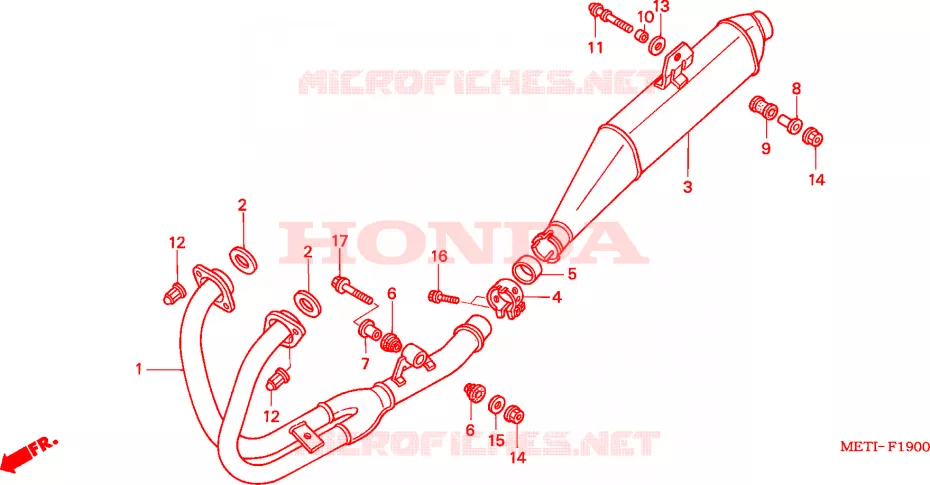 SILENCIEUX D'ECHAPPEMENT Honda MOTO 500 CBF 2004  CBF500A4