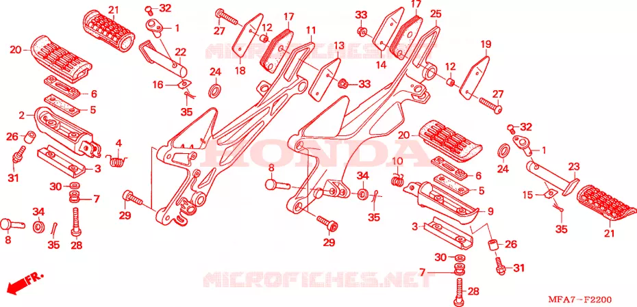 REPOSE PIED Honda MOTO 1000 CBF 2007  CBF1000T7