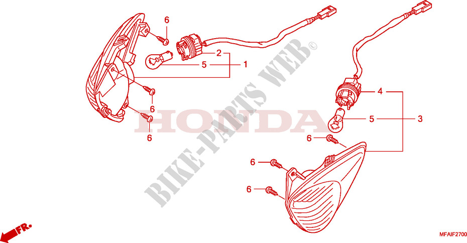 CLIGNOTANT pour Honda CBF 1000 S ABS de 2009