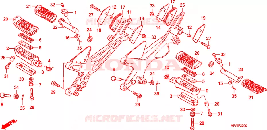 REPOSE PIED Honda MOTO 1000 CBF 2009  CBF10009