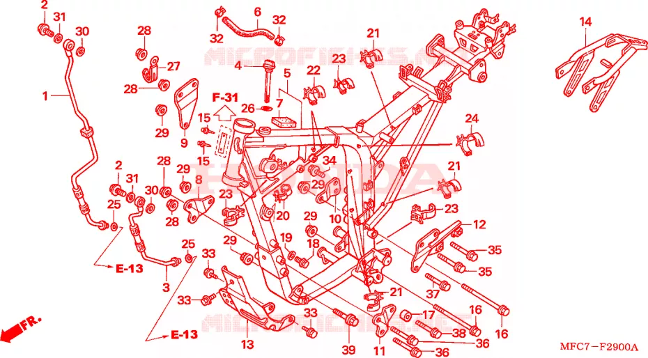 CADRE Honda MOTO 650 FMX 2006  FMX6505