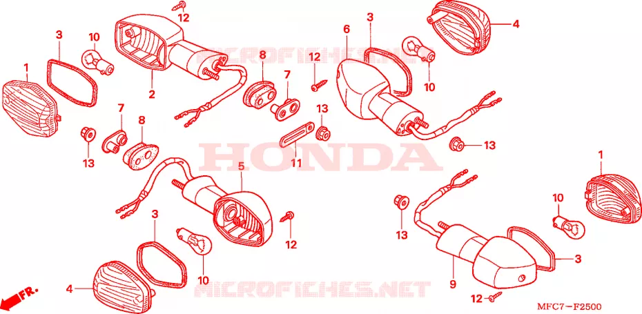 CLIGNOTANT Honda MOTO 650 FMX 2006  FMX6505_F