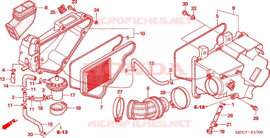 FILTRE A AIR Honda MOTO 650 FMX 2006  FMX6506
