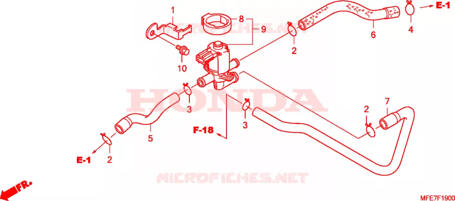 COMMANDE INJECTION D'AIR SOUPAPE Honda MOTO 750 SHADOW 2007  VT750C27