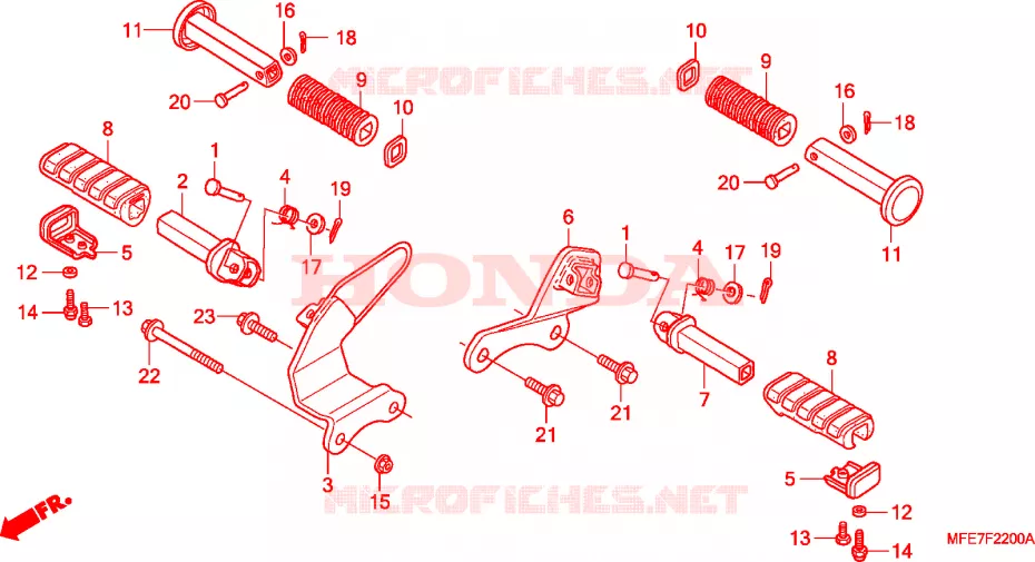 REPOSE PIED Honda MOTO 750 SHADOW 2010  VT750C2BA