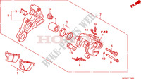 ETRIER DE FREIN ARRIERE  pour Honda CB 600 F HORNET BLANC 34HP de 2009