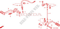 PEDALE pour Honda CB 600 F HORNET STRIPES de 2009