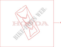 PROTECTION DE RESERVOIR HRC pour Honda CB 600 F HORNET BLANC de 2009