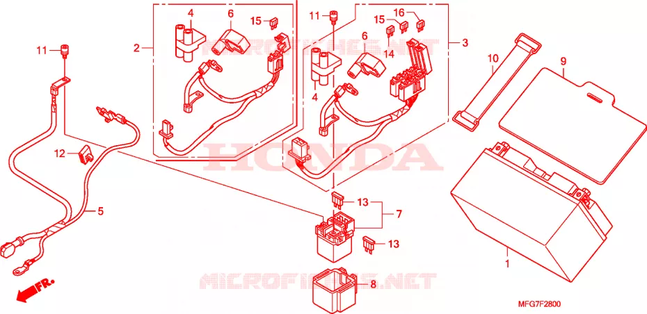 BATTERIE Honda MOTO 600 HORNET 2008  CB600FA7