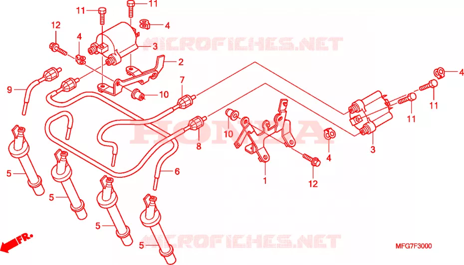 BOBINE D'ALLUMAGE Honda MOTO 600 HORNET 2009  CB600FA39