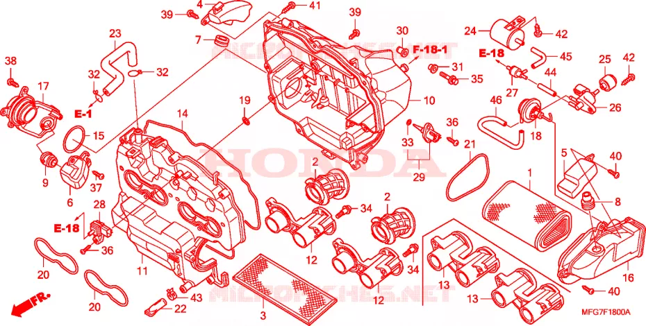 FILTRE A AIR Honda MOTO 600 HORNET 2009  CB600FA39