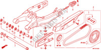 BRAS OSCILLANT pour Honda CB 600 F HORNET RAYURES 34HP de 2010