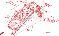 GARDE BOUE ARRIERE(1) pour Honda CB 600 F HORNET RAYURES 34HP de 2010