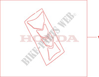 PROTECTION DE RESERVOIR HRC pour Honda CB 600 F HORNET RAYURES de 2010