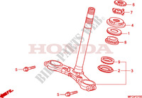 TE DE FOURCHE pour Honda CB 600 F HORNET RAYURES de 2010