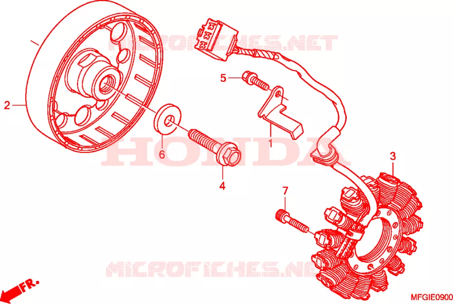 ALTERNATEUR Honda MOTO 600 HORNET 2010  CB600FA