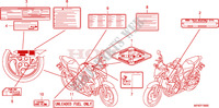 ETIQUETTE DE PRECAUTIONS(1) pour Honda CB 1000 R ABS de 2009