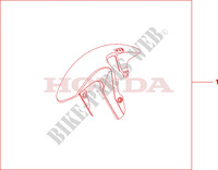 GARDE BOUE AVANT pour Honda CB 1000 R ABS TRICOLOR de 2011