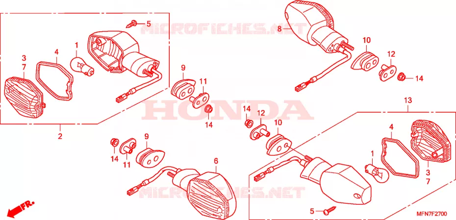 CLIGNOTANT Honda MOTO 1000 CB 2011  CB1000RB