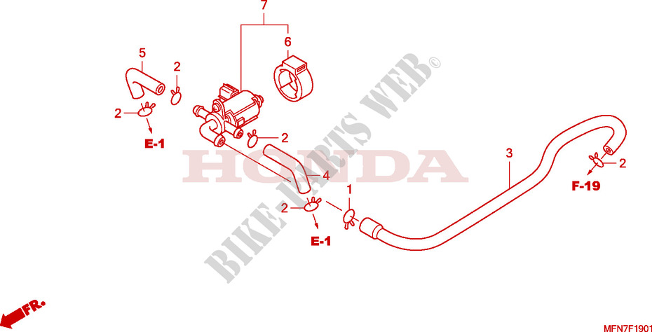 SYSTÈME DE RECYCLAGE DES GAZ pour Honda CB 1000 R de 2009