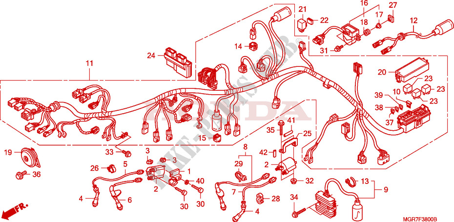 FAISCEAU DES FILS pour Honda VT 750 S de 2011