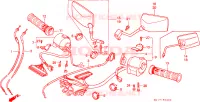 COMMODO   LEVIER   CABLE pour Honda CBX 750 de 1998