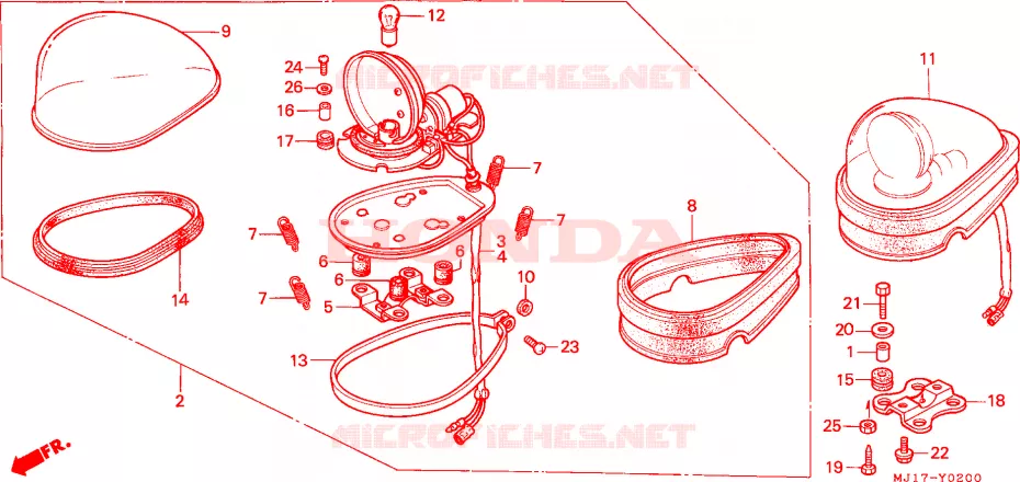 FEU DE PATROUILLE ROTATIF Honda MOTO 750 CBX 1996  CBX750P2T