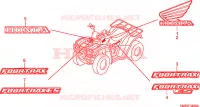 AUTOCOLLANTS pour Honda TRX 250 FOURTRAX RECON Standard de 2006