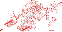 GARDE BOUE ARRIERE pour Honda TRX 250 FOURTRAX RECON Standard de 2009
