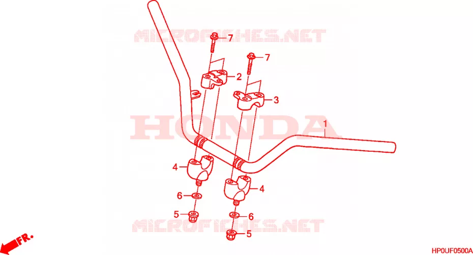 GUIDON Honda ATV 500 FOURTRAX 2009  TRX500FPE9