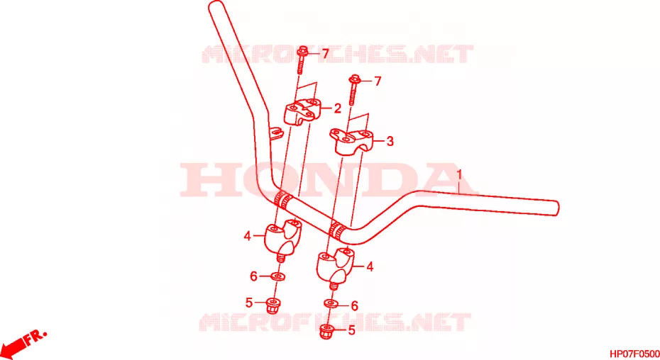 GUIDON Honda ATV 500 FOURTRAX 2010  TRX500FMA