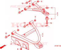TRIANGLES AVANT pour Honda FOURTRAX 420 RANCHER 4X4 AT de 2012