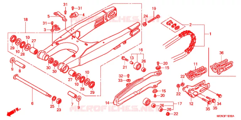 BRAS OSCILLANT Honda MOTO 450 CRF 2010  CRF450RA