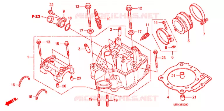 CULASSE Honda MOTO 450 CRF 2011  CRF450RB
