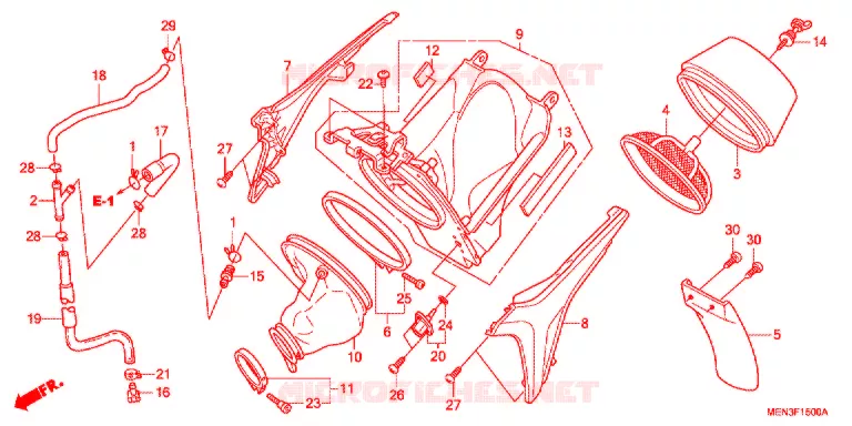 FILTRE A AIR Honda MOTO 450 CRF 2012  CRF450RB