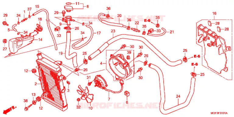 RADIATEUR (FJS600A9-2KO/FJS600AB/DB) Honda SCOOTER 600 SILVERWING 2014  FJS600AB