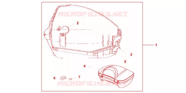 TOP CASE 40L COSMIC BLACK Honda SCOOTER 600 SILVERWING 2011  FJS600AB