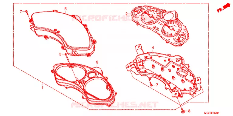 COMPTEUR DE VITESSE (FJS600A9-2KO/FJS600AB/DB) Honda SCOOTER 600 SILVERWING 2012  FJS600AB