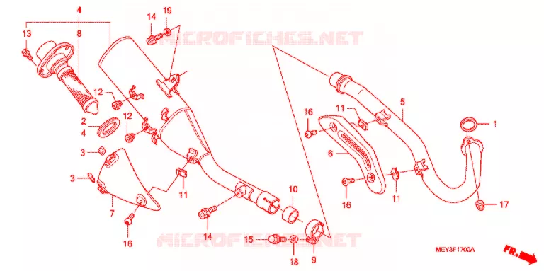 SILENCIEUX D'ECHAPPEMENT Honda MOTO 450 CRF 2011  CRF450XB