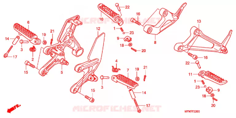 REPOSE PIED Honda MOTO 1000 CB 2012  CB1000RC