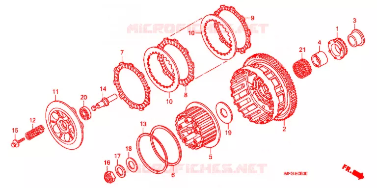 EMBRAYAGE Honda MOTO 600 HORNET 2012  CB600FAC
