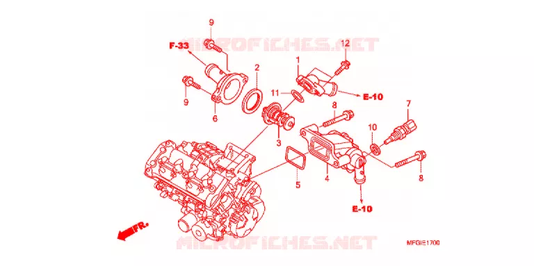 THERMOSTAT Honda MOTO 600 HORNET 2012  CB600FAC
