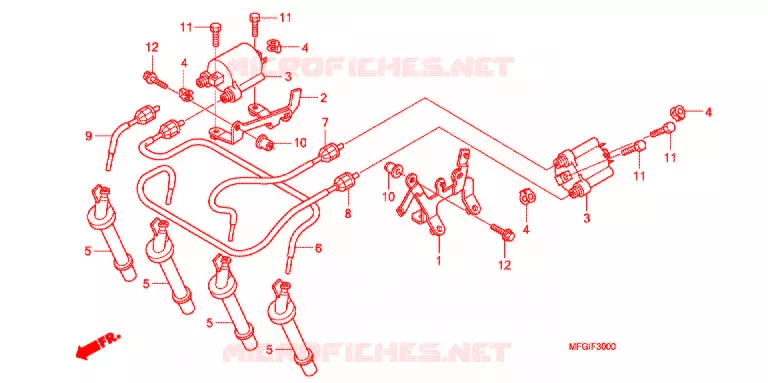 BOBINE D'ALLUMAGE Honda MOTO 600 HORNET 2012  CB600FAC