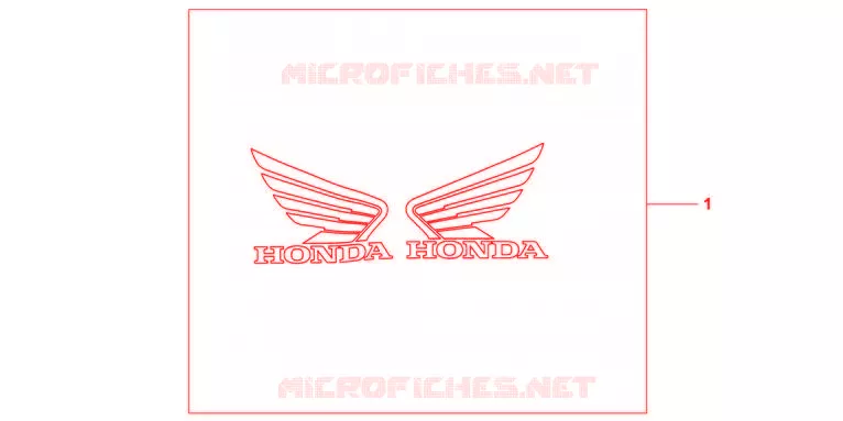 EMBLEMES HONDA 3D Honda MOTO 600 HORNET 2012  CB600FAC