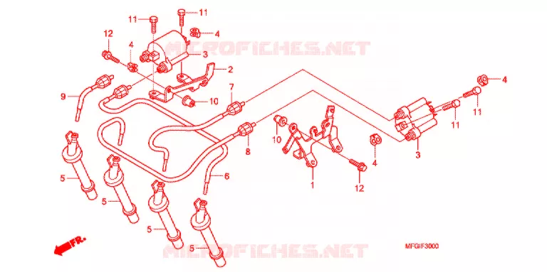 BOBINE D'ALLUMAGE Honda MOTO 600 HORNET 2012  CB600FAC